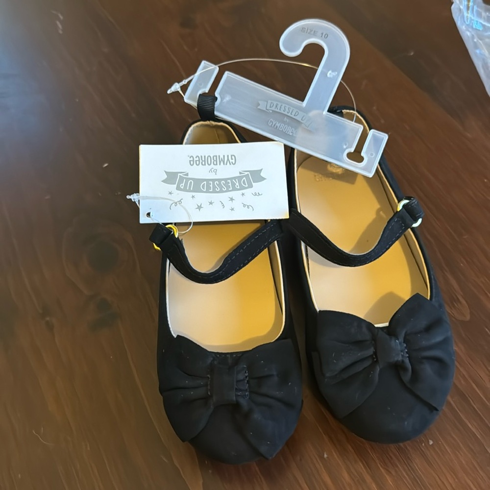 NWT Size 10T Gymboree “Dressed Up” Collection Black Bow MaryJane
